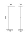 MARSALA * PIE SALON LED 55+45W BLANCO